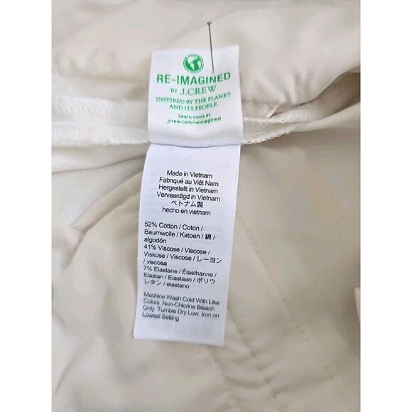 J.Crew ~Woman Size 12 Petite~ Ivory High Rise Ankle Dress Pants Stretch NWT. - Picture 15 of 16